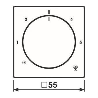 Jung Abdeckung f.Thermostat    A1749BFCH 
