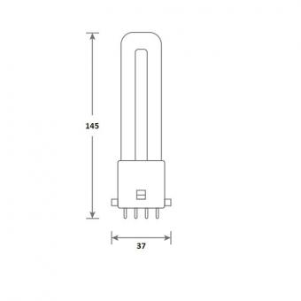 BAIL LED PL Glas TC-SEL 2G7 4P    146110 