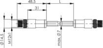 TEGA STX M12x1-Verbind-Leit. L80210A0001 