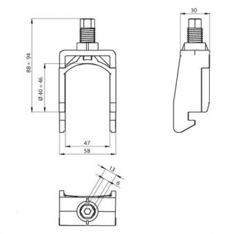 Unex Kabelschelle achatgrau     67761-48 