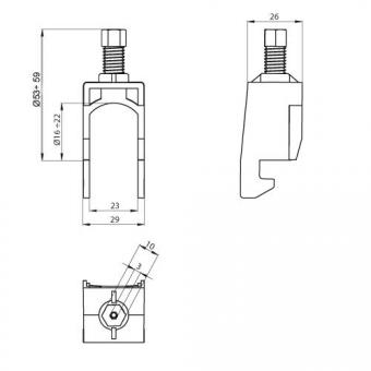 Unex Kabelschelle achatgrau     67721-48 