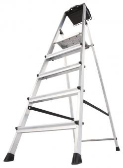 KRAU SECURY Alu-Leiter 5 Stufen   126535 