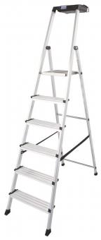 KRAU SECURY Alu-Leiter 6 Stufen   126542 