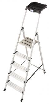 KRAU SECURY Alu-Leiter 5 Stufen   126535 