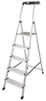 KRAU SECURY Alu-Leiter 5 Stufen   126535 
