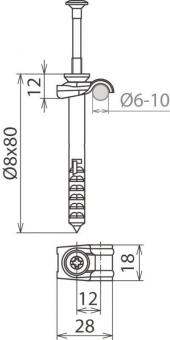 Dehn 390122 LH DQ  LH DQ 6.10 ND8X80 V2A 