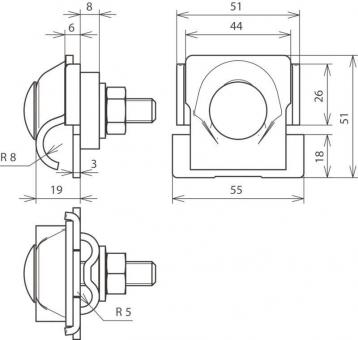 DEHN FS-Klemme D 16mm Al z. 2-    380116 