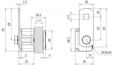 Dehn 372339   AKK AL B11.11 KBF 3 20 V2A 
