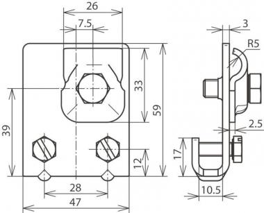 DEHN Falzklemme  FK KB 6.10 KBF0.7 10 CU 
