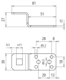 DEHN Anschlusslasche Z-Form NIRO  377009 