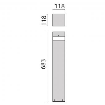 PII LED-Pollerleuchte 3000K 12W   306668 