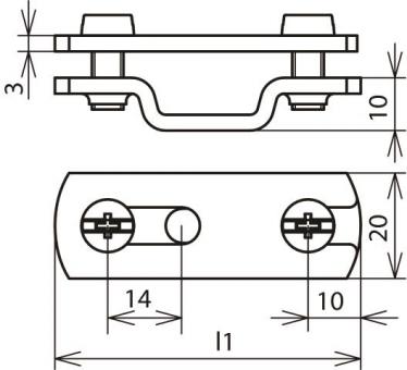 DEHN Flachbandhalter              284040 