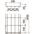 OBO GRM 35 200 G Gitterrinne GRM 
