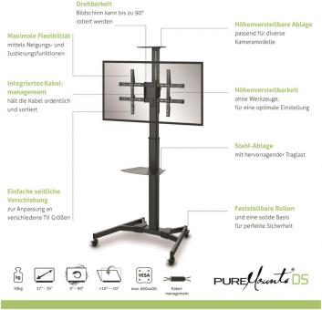 PureMounts PM-CART-70B Displayständer 