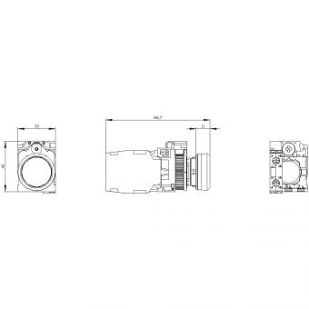 Siemens 3SU11000AB101FA0 Drucktaster 