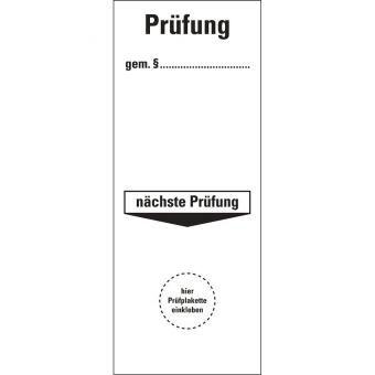 HEIN 4275 Grundplakette Prüfung gem.  .. 