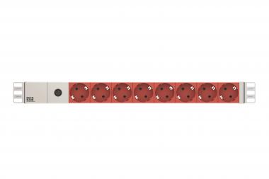 Bachmann 19" 1HE 8xSchuko rot    333.410 