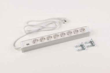Bachmann 19" 1,5HE 8xSchuko weiß 333.001 