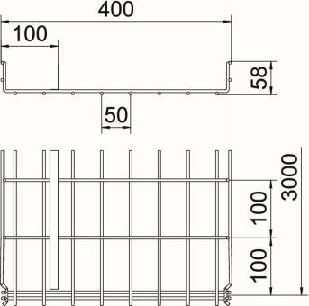 OBO GRM-T 55 400 G Gitterrinne GRM m.1 