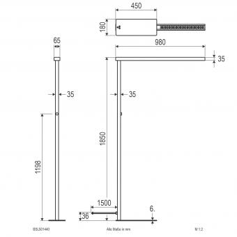 EVN Stehleuchte up/down 58W    BSL501440 