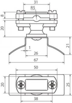 DEHN Halter   LH ZS 6.11 FL30 SBB PA V2A 