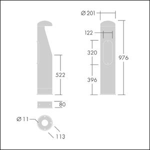 Thorn URBA BOLLARD 4L105 740    96275590 