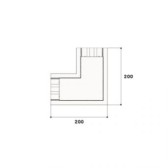 GGK Flachwinkel BR 60x110/80-9005, PVC 