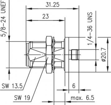 TG Einbauadapter N-SMA (F-F) J01027A0022 