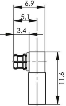 TG SMP-Kabelwinkelbuchse Cr    100025159 