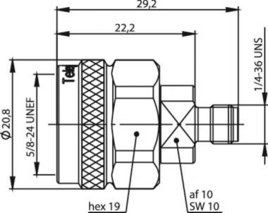 TEGA Adapter N-SMA 50Ohm     J01027B0018 