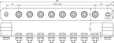 DEHN PA-Schiene 8-polig           472227 