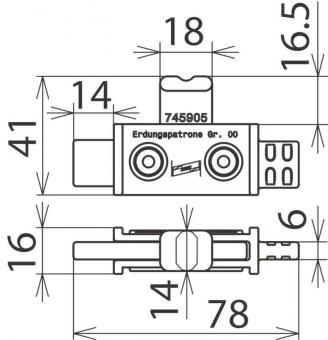 DEHN Erdungspatrone Typ D  EP NH00 VI TA 