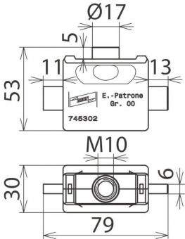 DEHN Erdungspatrone Typ A EP NH00 TI M10 