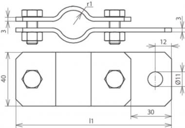 DEHN Erdungsrohrschelle           410112 