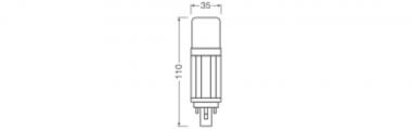 LEDV DULUX LED D 5,5W/830 vertikal (13W) 