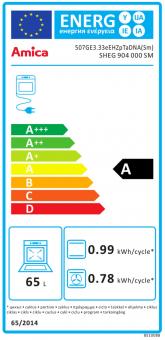 Amica SHEG904000SM matt-sw Kombi-Gasherd 