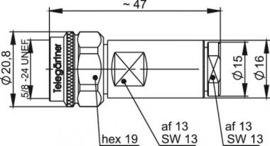 TEGA N-Kabelstecker 50Ohm IP67 100023935 