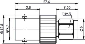 TEGA Adapter BNC-SMA         J01008A0025 