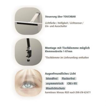 LTEK Schreibtischleuchte TLTB sw  124821 