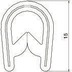 OBO KSB 4 PVC Kantenschutzband f.Bleche 