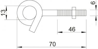 OBO 948 TG6 Schaukelhaken m.M6 Gewinde 