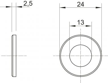 OBO WS M12 D24 A2 Unterlegscheibe M12 A2 