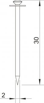 OBO 500 30 Impu-Stahlnadel gehärtet 