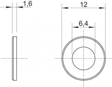 OBO WS M6 D12 A2 Unterlegscheibe M6 A2 