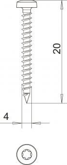 OBO 4758T 4.0x20 Golden-Sprint-Schraube 