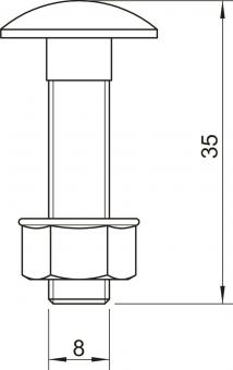 OBO FRSB M8x35 A2 Flachrundschraube 