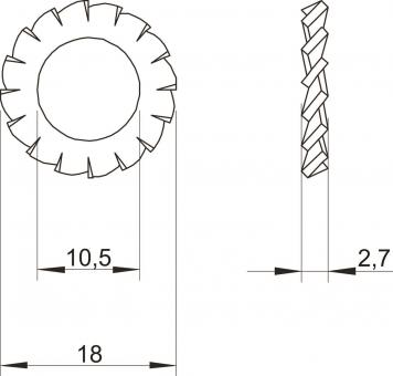 OBO SWS M10 A4 Fächerscheibe M10 A4 2B 