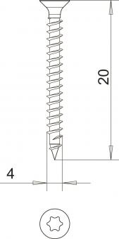 OBO 4759T 4.0x20 Sprint-Schraube 