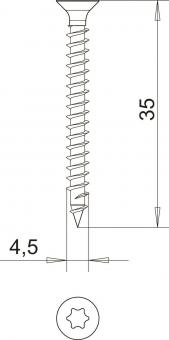 OBO 4759T 4.5x35 Sprint-Schraube 