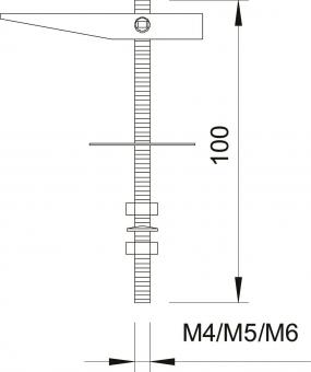 OBO 458 M4x100 G Kippdübel M4x100mm St G 